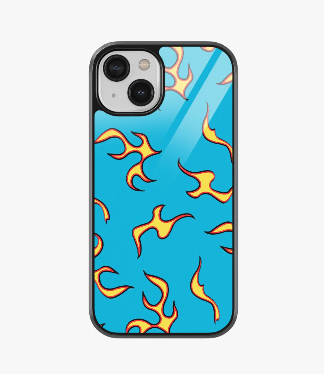 Lil Blue Flame Y2K Glass Case