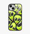 Crazy Alien Glass Phone Case