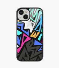 Load image into Gallery viewer, Abstract Colorful Geometric Pattern Glass Case
