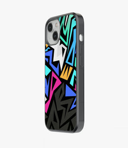 Abstract Colorful Geometric Pattern Glass Case