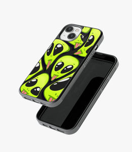 Crazy Alien Glass Phone Case