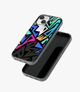 Abstract Colorful Geometric Pattern Glass Case