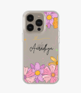 Floral Finesse Custom Name Silicone Case