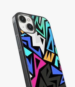 Abstract Colorful Geometric Pattern Glass Case