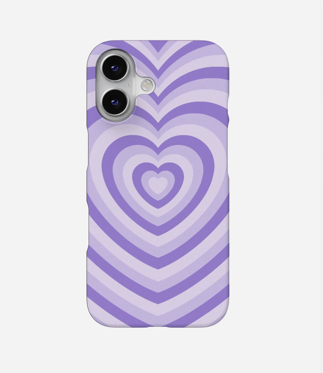 Languid Lavender Heart Y2K Phone Case