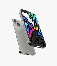 Load image into Gallery viewer, Abstract Colorful Geometric Pattern Glass Case
