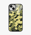 Green Black Camo Glass Case