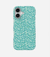 Aqua Leopard Print Phone Case