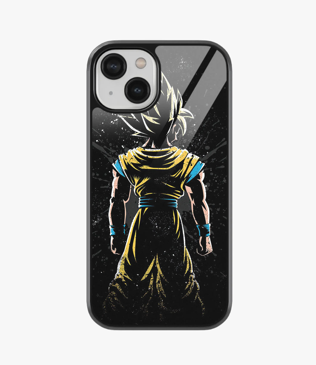 Goku Back Art Glass Phone Case