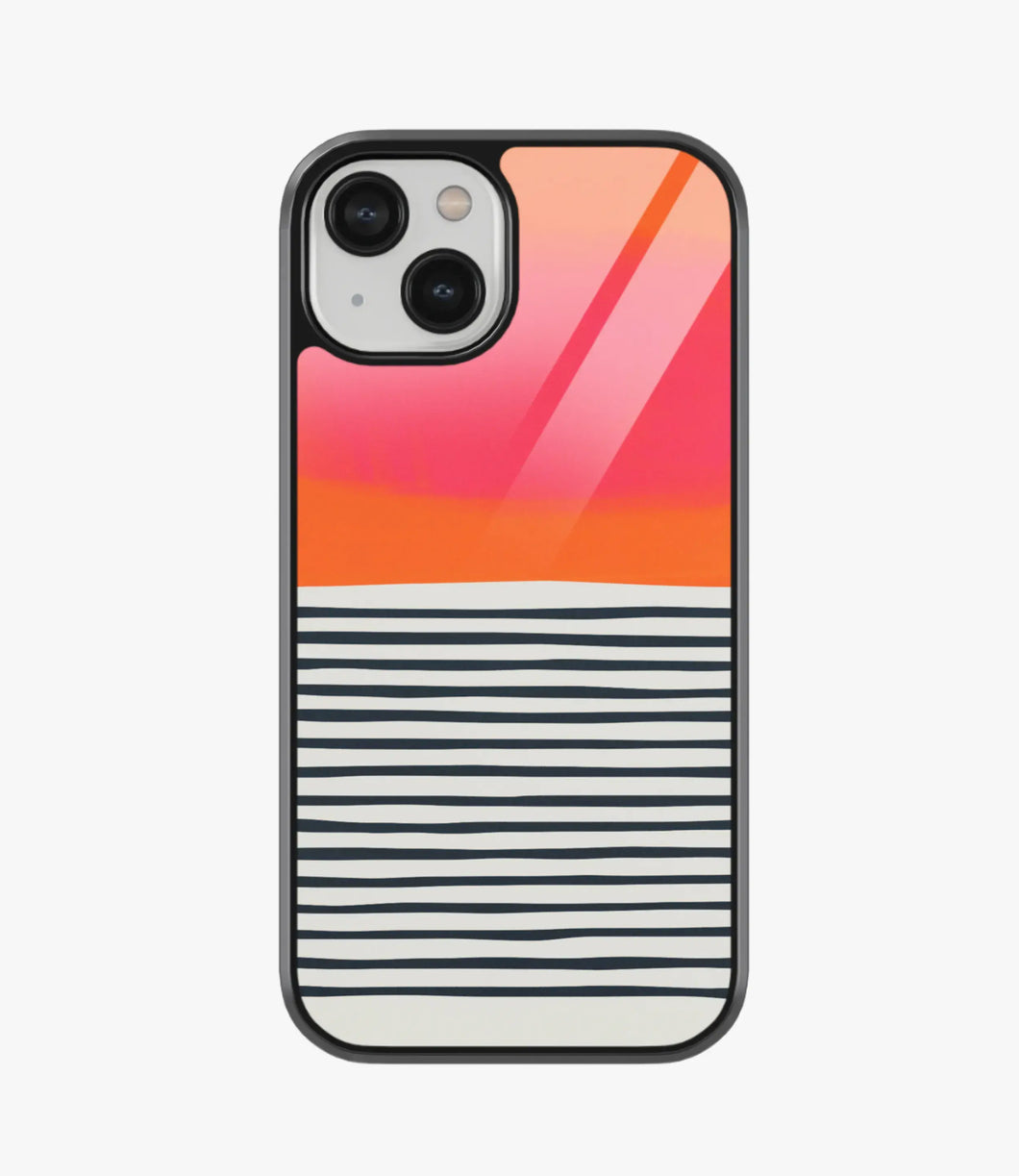 Sunset Ripples Abstract Glass Case