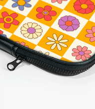 Load image into Gallery viewer, Groovy Checkered Floral Laptop Sleeve
