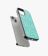 Load image into Gallery viewer, Aqua Leopard Print Glass Case
