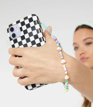 Load image into Gallery viewer, Multicolor Hearts Beaded Phone Charm
