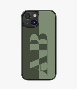 Custom Split Initials Hybrid Matte Case