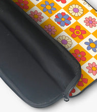 Load image into Gallery viewer, Groovy Checkered Floral Laptop Sleeve
