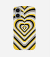 Yellow & Black Heart Y2K Phone Case