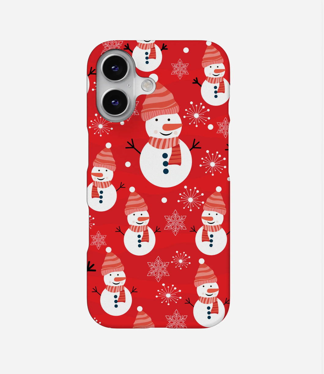 SnowmanSecure Christmas Hard Phone Case