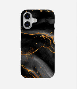 Black/Gold Marble Print Case