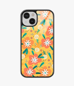 Poppy Pattern Floral Glass Case