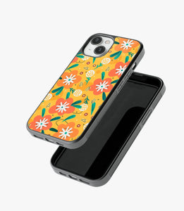 Poppy Pattern Floral Glass Case