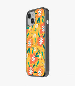 Poppy Pattern Floral Glass Case