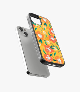 Poppy Pattern Floral Glass Case