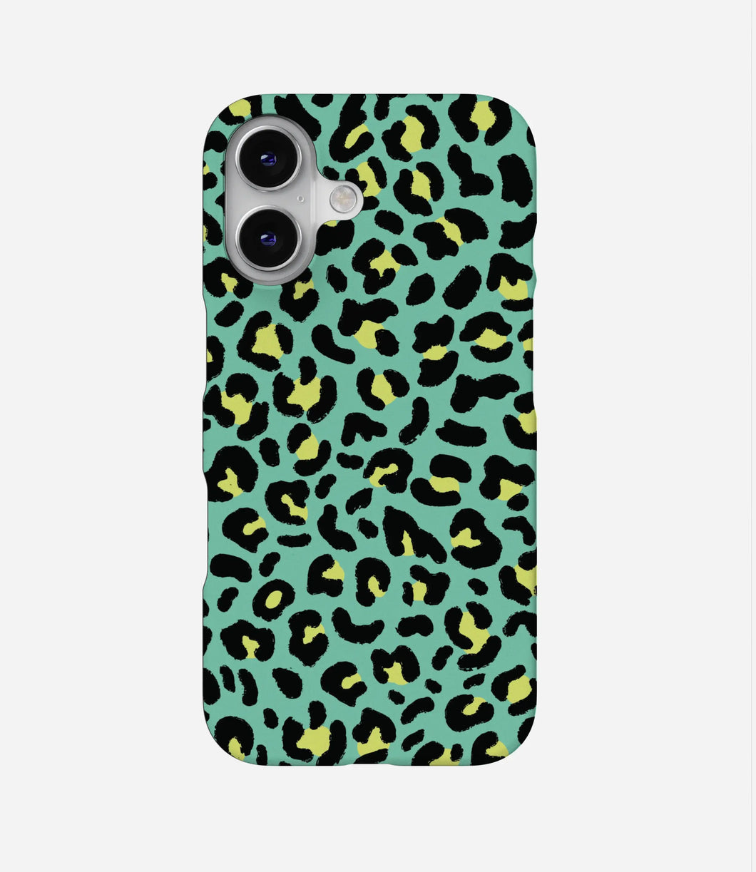 Green Leopard Print Phone Case