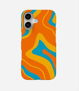 Cadmium Orange Abstract Swirl Phone Case