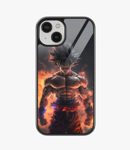 Goku Furious Assault Glass Phone Case