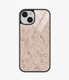 Line Artwork Aesthetic Glass Phone Case