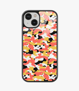 Orange Camo Glass Case