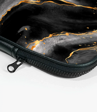 Load image into Gallery viewer, Black/Gold Marble Laptop Sleeve
