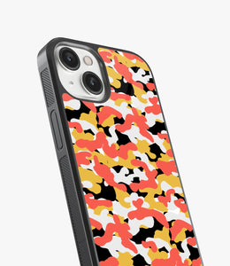 Orange Camo Glass Case