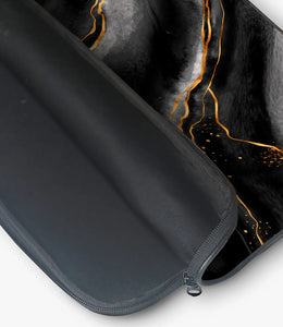 Black/Gold Marble Laptop Sleeve