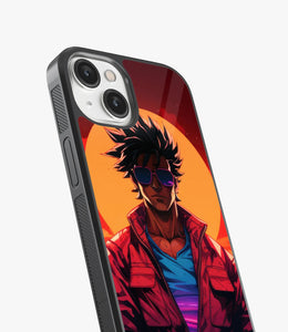 Goku Hotline Miami Glass Phone Case