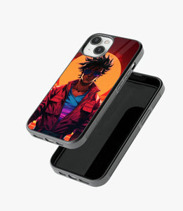 Goku Hotline Miami Glass Phone Case