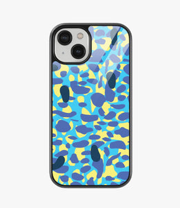 Marine Blue Camo Glass Case