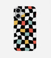 Colorful Wavy Checkered Print Case