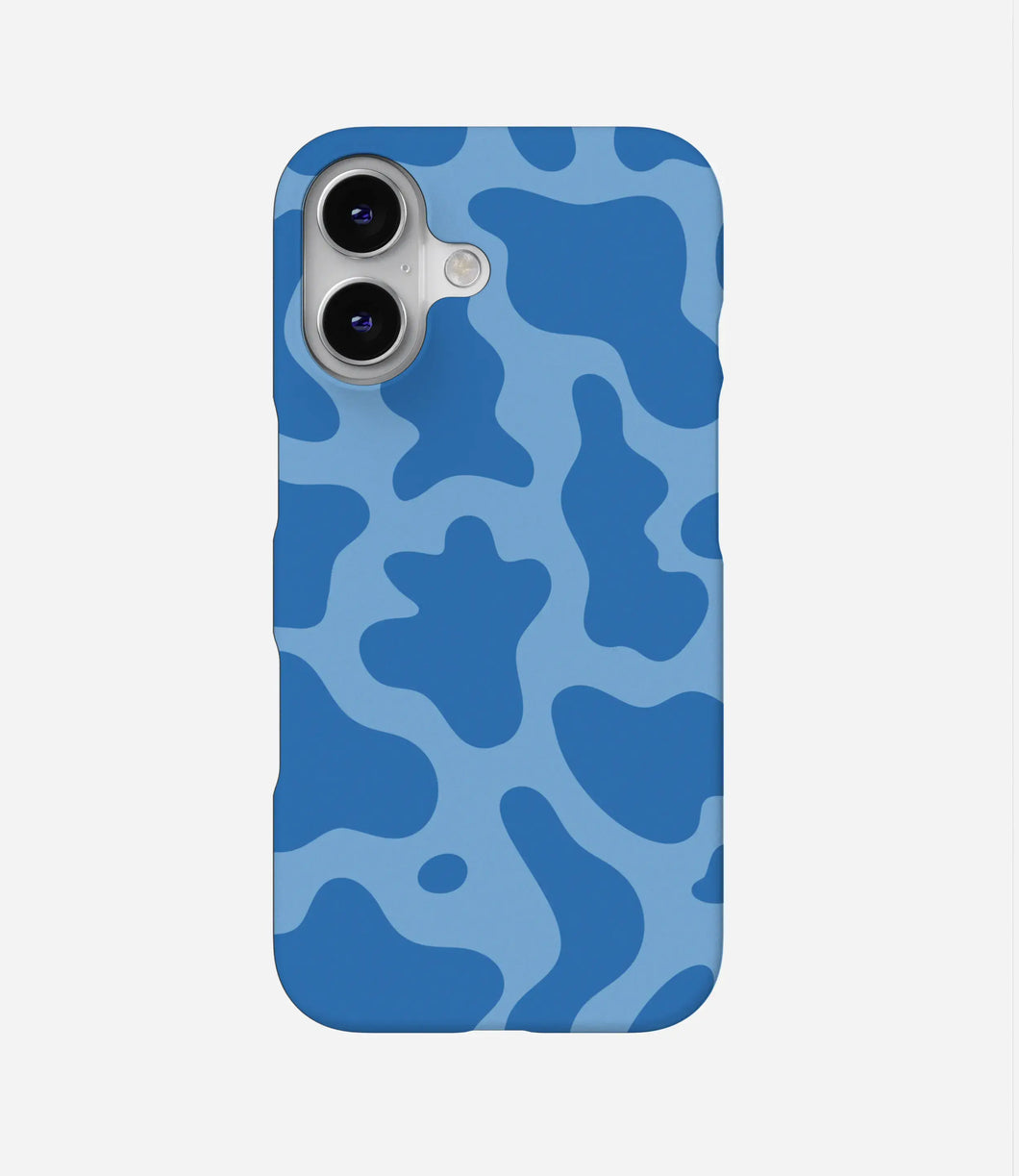 Y2K Blue Cow Print Phone Case