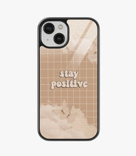 Load image into Gallery viewer, Stay Positive Aesthetic Glass Phone Case
