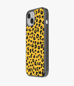 Yellow Leopard Print Glass Case