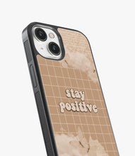 Load image into Gallery viewer, Stay Positive Aesthetic Glass Phone Case
