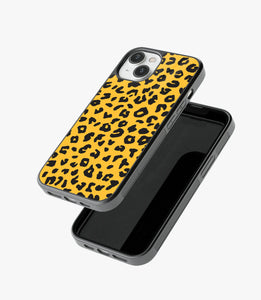 Yellow Leopard Print Glass Case