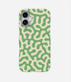 Green and Cream Coral Reef Abstract Phone Case