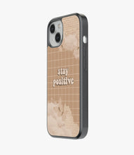 Load image into Gallery viewer, Stay Positive Aesthetic Glass Phone Case
