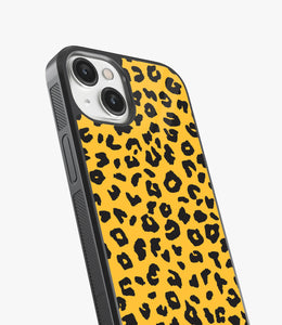 Yellow Leopard Print Glass Case