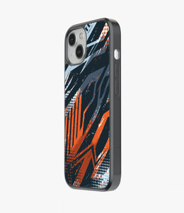 Abstract Grunge Brush Strokes Pattern Glass Case