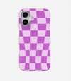 Purple Checkered Print Case