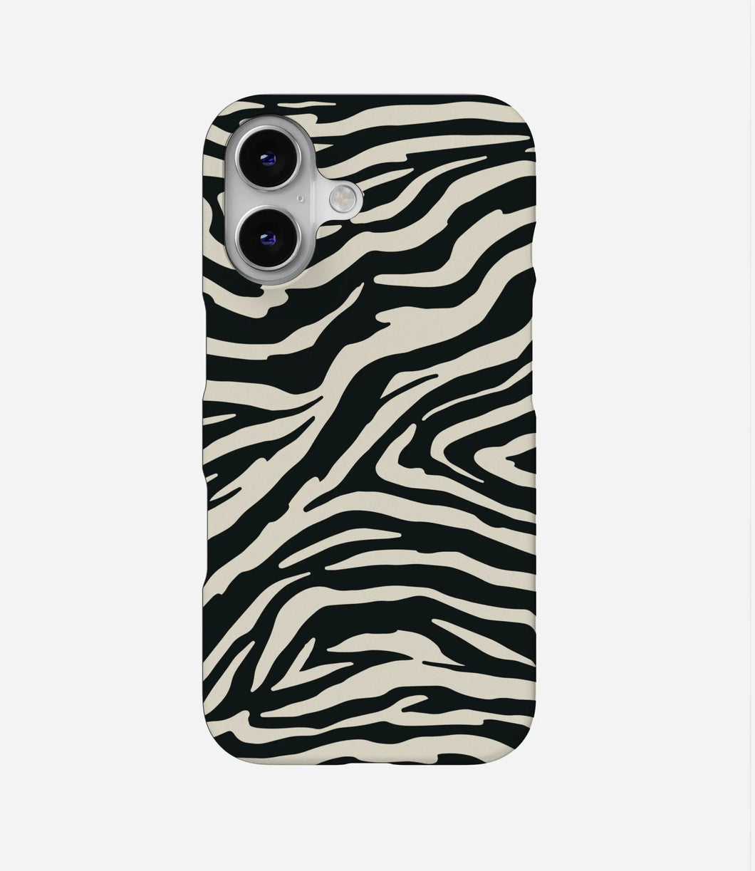 Zebra Black/Almond Phone Case