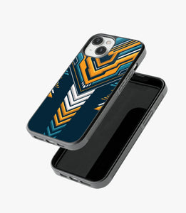 Abstract Varsity Vibe Pattern Glass Case